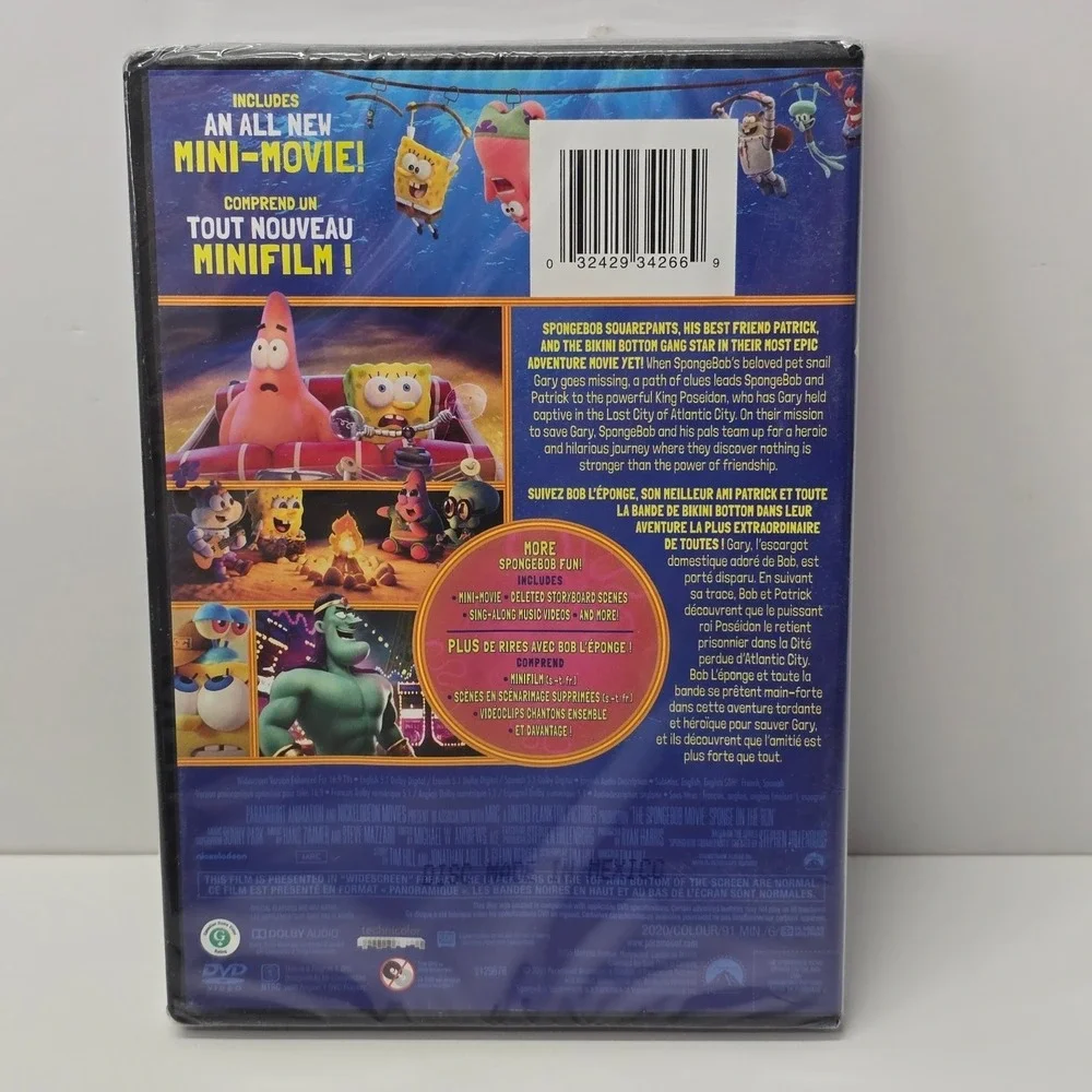 The Spongebob Movie: Sponge on the Run DVD 2020 Mini-Movie Sing-Along - Picture 2 of 4